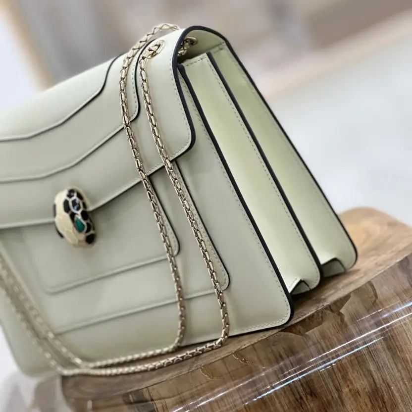 Boutique Level Quality || Bvlgari Serpenti Forever "Double" Flap Bag in Mint Green