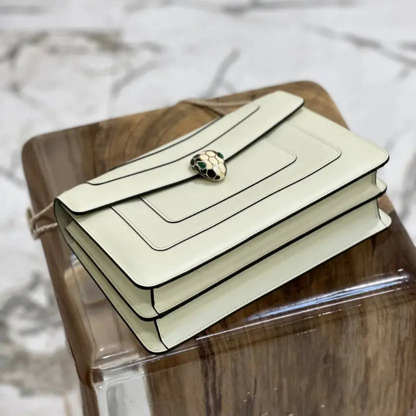 Boutique Level Quality || Bvlgari Serpenti Forever "Double" Flap Bag in Mint Green