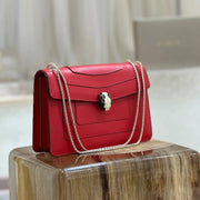 Boutique Level Quality || Bvlgari Serpenti Forever "Double" flap bag in Red