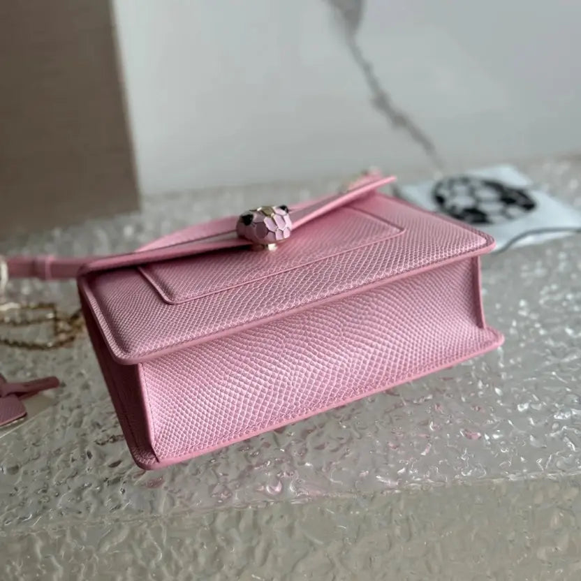 Boutique Level Quality || Bvlgari SERPENTI FOREVER Mini Handbag in Pink