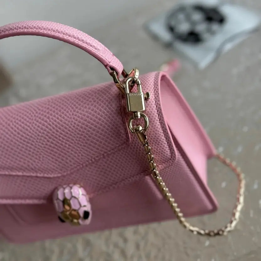 Boutique Level Quality || Bvlgari SERPENTI FOREVER Mini Handbag in Pink