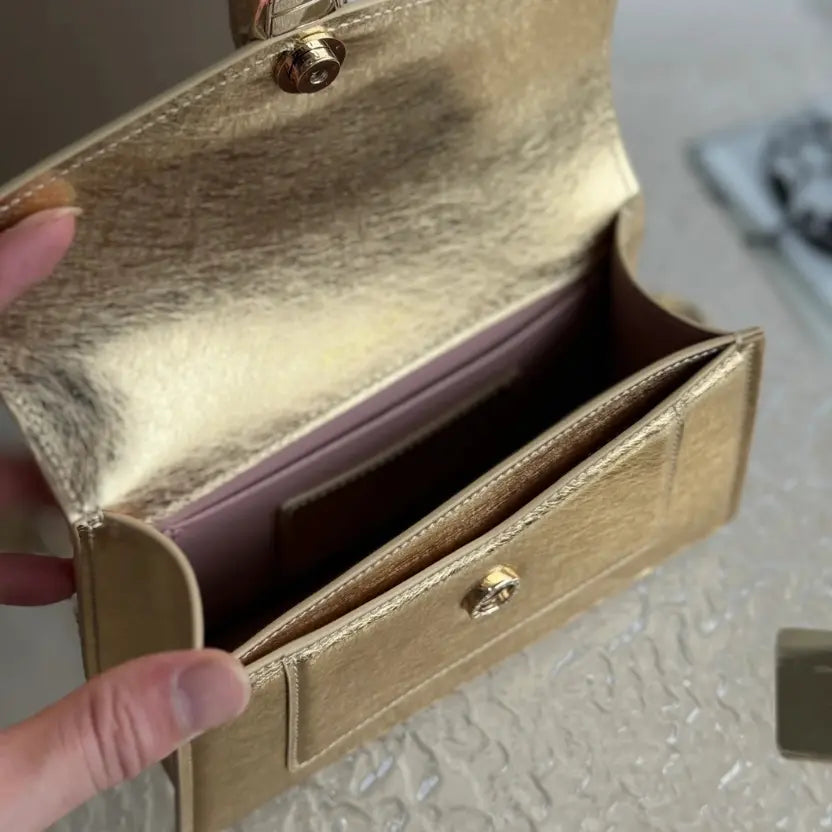 Boutique Level Quality || Bvlgari SERPENTI FOREVER Mini Handbag in Golden