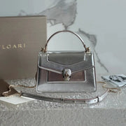 Boutique Level Quality || Bvlgari SERPENTI FOREVER Mini Handbag in Silver