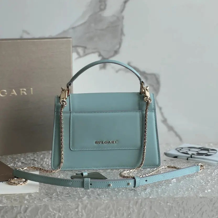 Boutique Level Quality || Bvlgari SERPENTI FOREVER Mini Handbag in Blue