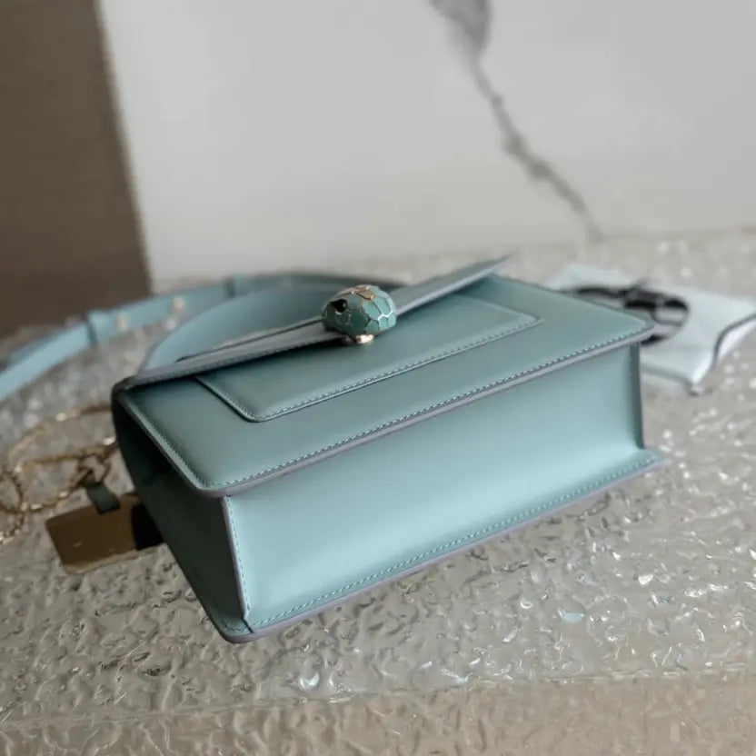 Boutique Level Quality || Bvlgari SERPENTI FOREVER Mini Handbag in Blue