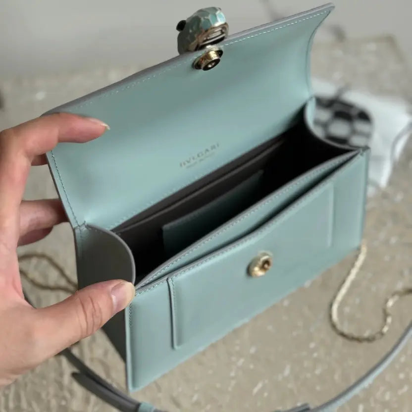 Boutique Level Quality || Bvlgari SERPENTI FOREVER Mini Handbag in Blue