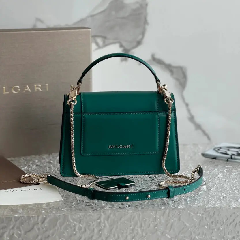 Boutique Level Quality || Bvlgari SERPENTI FOREVER Mini Handbag in Green