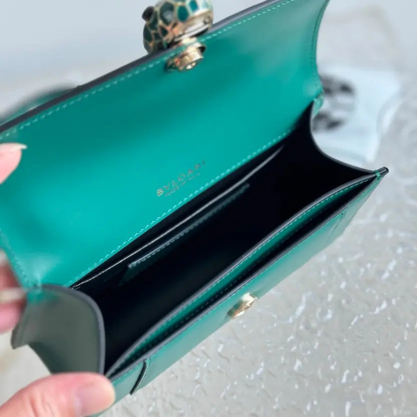 Boutique Level Quality || Bvlgari SERPENTI FOREVER Mini Handbag in Green