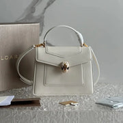 Boutique Level Quality || Bvlgari SERPENTI FOREVER Medium Tote Bag in White