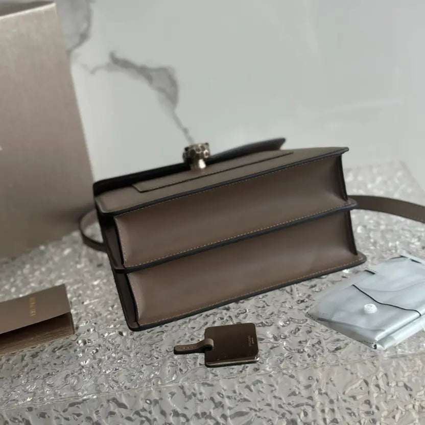 Boutique Level Quality || Bvlgari SERPENTI FOREVER Medium Tote Bag in Brown
