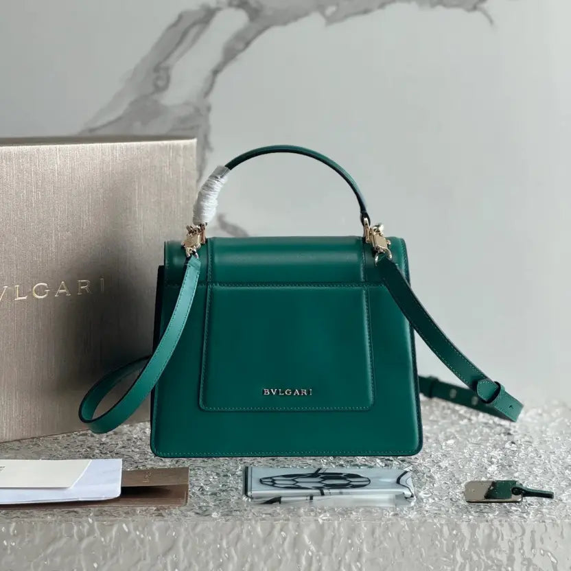 Boutique Level Quality || Bvlgari SERPENTI FOREVER Medium Tote Bag in Green