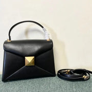 Boutique Level Quality || Valentino Garavani One Stud Small Top Handle Bag in Black
