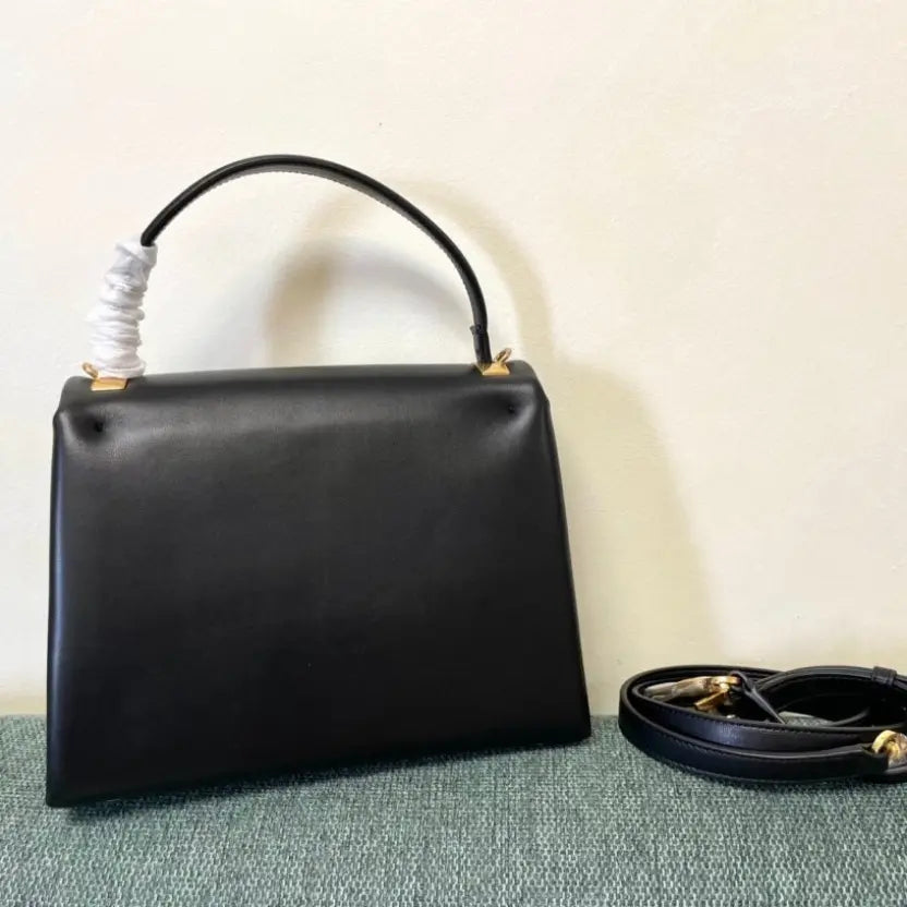 Boutique Level Quality || Valentino Garavani One Stud Small Top Handle Bag in Black