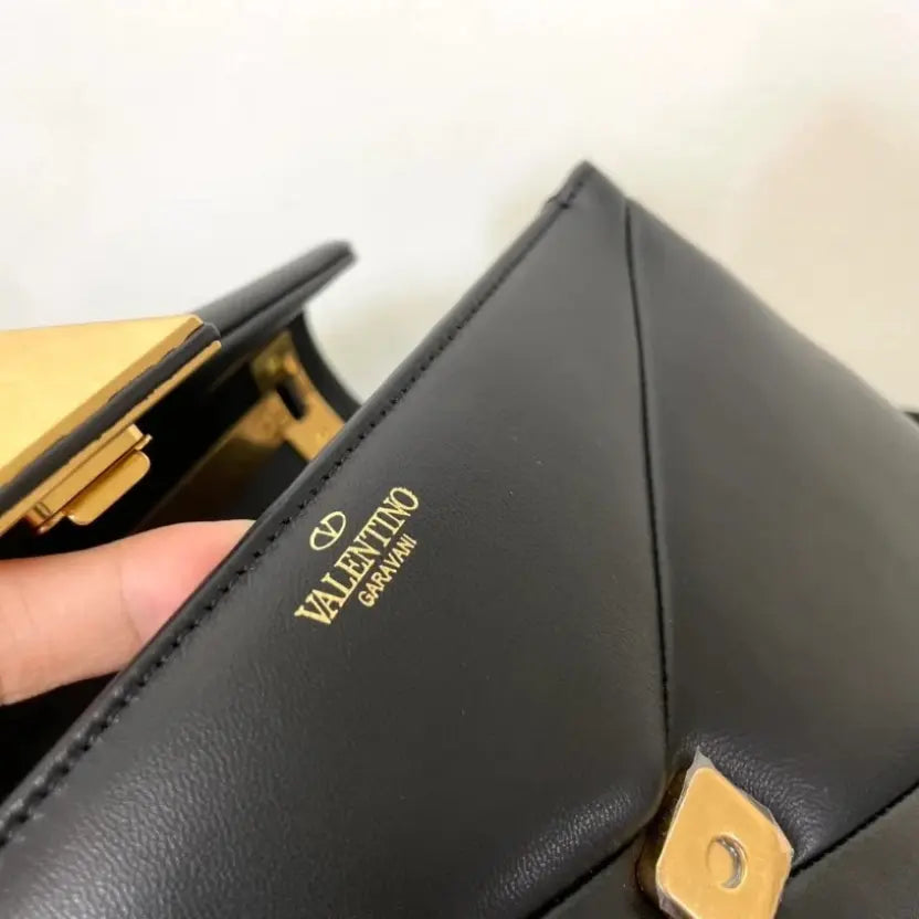 Boutique Level Quality || Valentino Garavani One Stud Small Top Handle Bag in Black