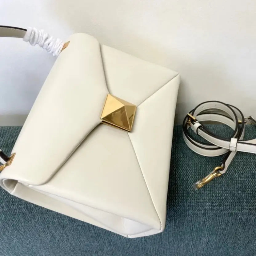 Boutique Level Quality || Valentino Garavani One Stud Top Handle Bag in White