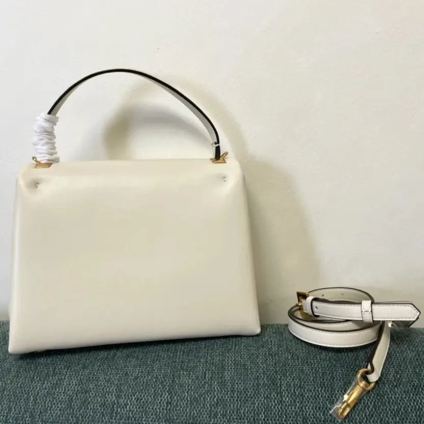 Boutique Level Quality || Valentino Garavani One Stud Top Handle Bag in White