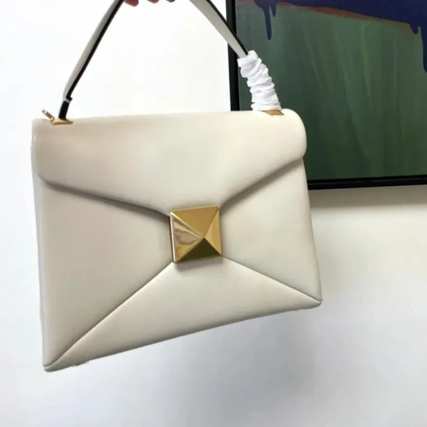 Boutique Level Quality || Valentino Garavani One Stud Top Handle Bag in White