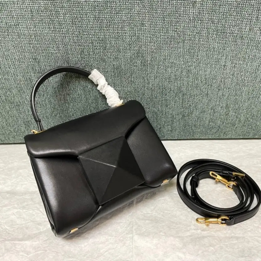 Boutique Level Quality || Valentino Garavani One Stud Mini Top Handle Bag in Black
