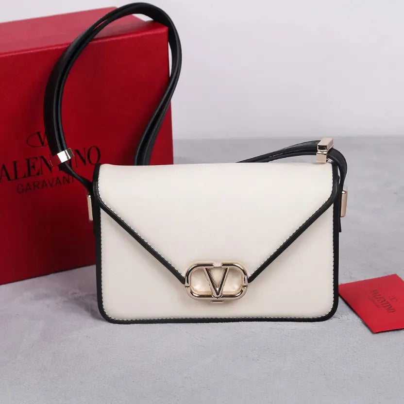 Boutique Level Quality || Valentino Garavani Small Letter Shoulder Bag in White