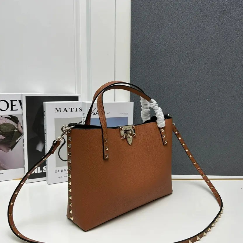 Boutique Level Quality || Valentino Garavani calfskin tote bag in Brown