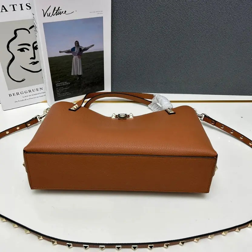 Boutique Level Quality || Valentino Garavani calfskin tote bag in Brown