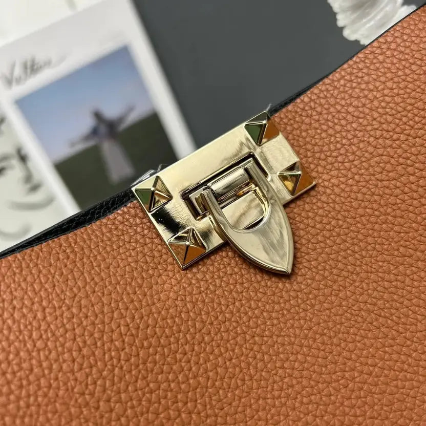 Boutique Level Quality || Valentino Garavani calfskin tote bag in Brown