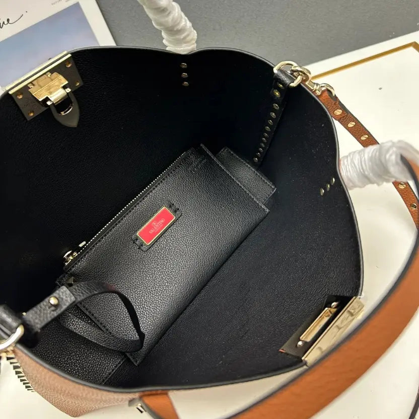 Boutique Level Quality || Valentino Garavani calfskin tote bag in Brown