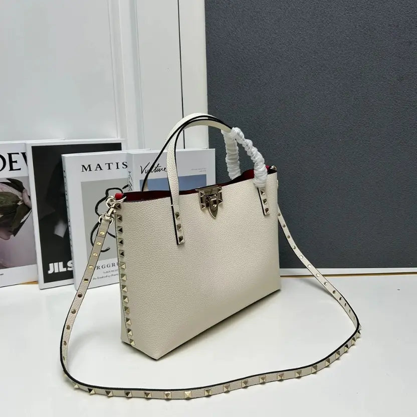 Boutique Level Quality || Valentino Garavani calfskin tote bag in White