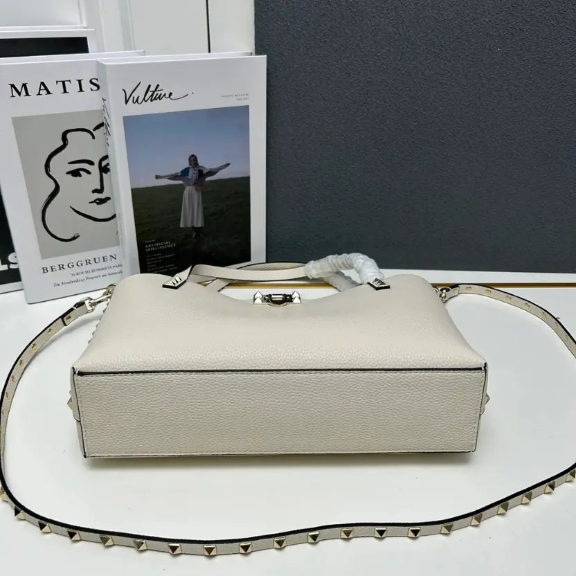 Boutique Level Quality || Valentino Garavani calfskin tote bag in White