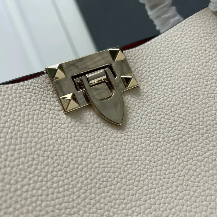 Boutique Level Quality || Valentino Garavani calfskin tote bag in White