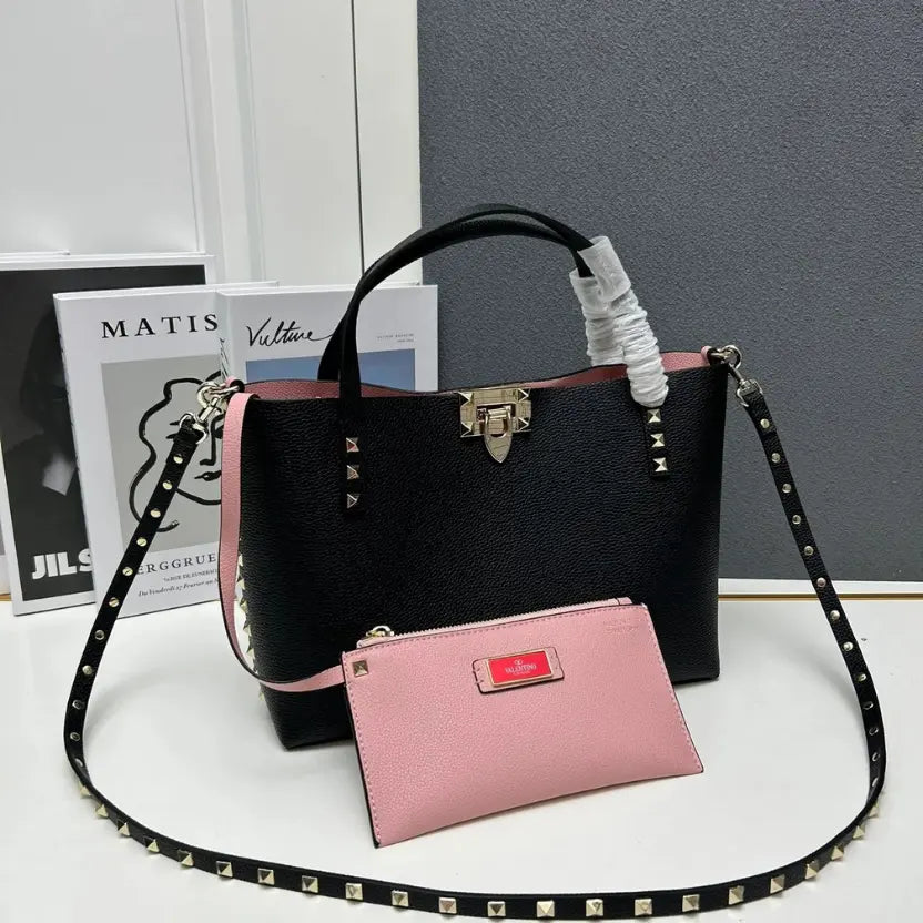 Boutique Level Quality || Valentino Garavani calfskin tote bag in Black