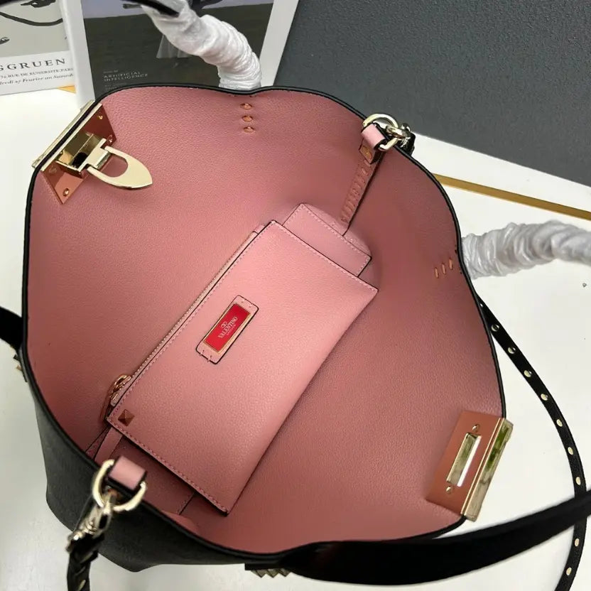 Boutique Level Quality || Valentino Garavani calfskin tote bag in Black