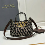 Boutique Level Quality || Valentino Garavani Toile Iconographe Small Tote Bag in Beige and Black