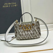 Boutique Level Quality || Valentino Garavani Toile Iconographe Tote Bag with a Beige and Ivory
