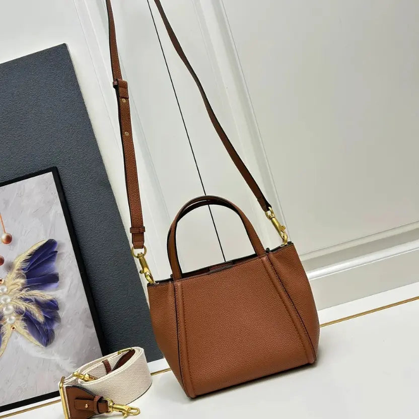 Boutique Level Quality || Valentino Garavani Alltime Small Satchel Bag in Light Brown
