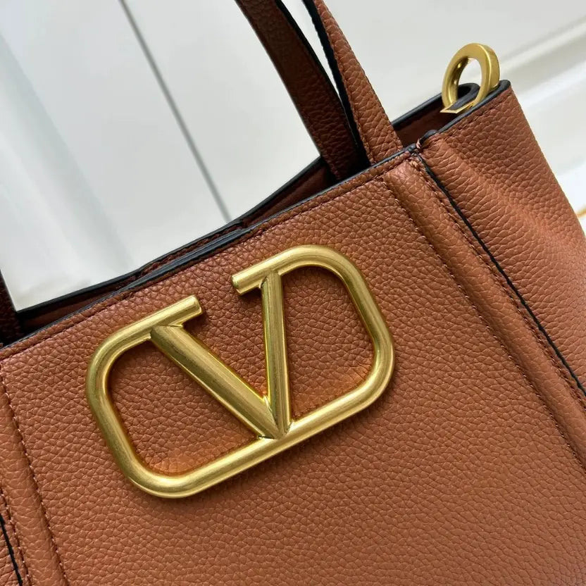 Boutique Level Quality || Valentino Garavani Alltime Small Satchel Bag in Light Brown