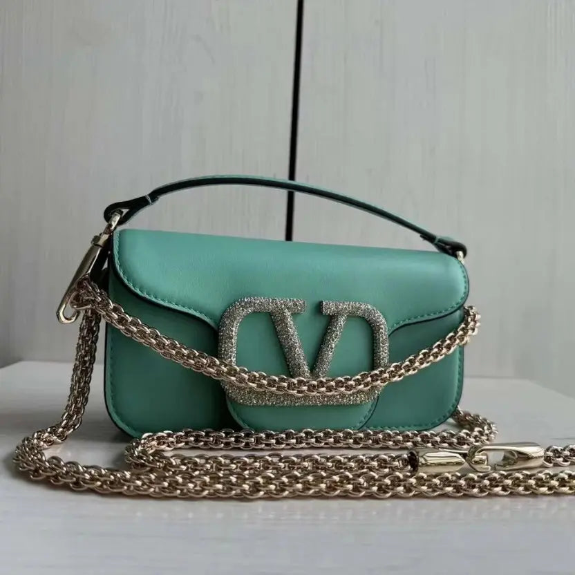 Boutique Level Quality || Valentino Garavani Locò small shoulder bag in Green
