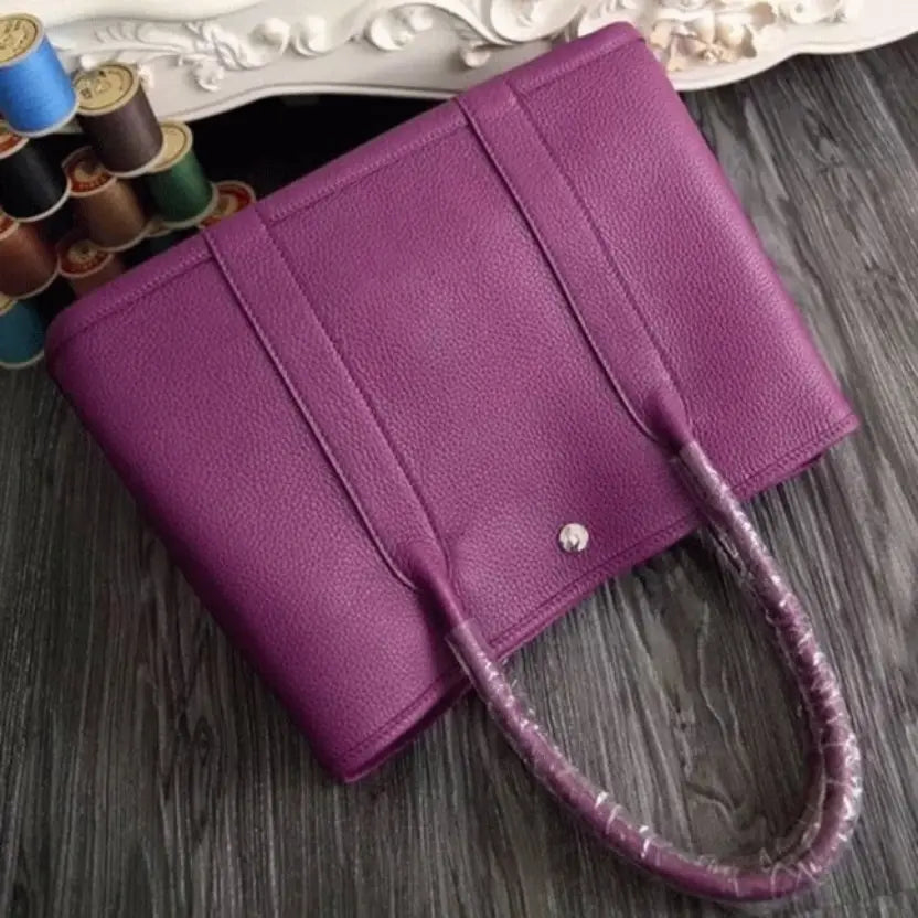 Boutique Quality || Purple Hermes Garden Party 36cm Tote with Bold Hue