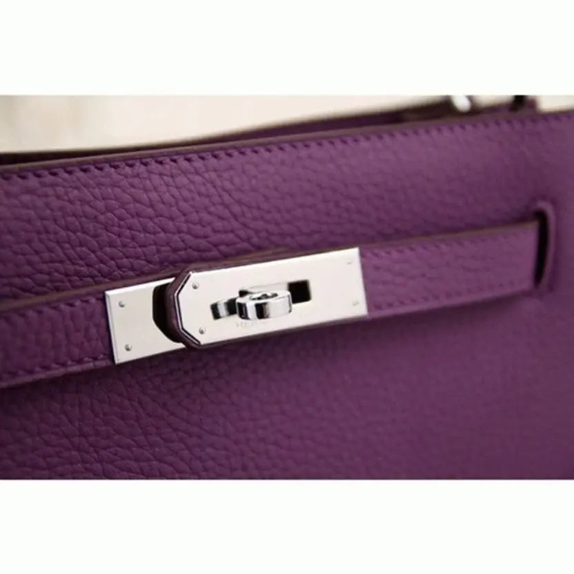Boutique Quality || Purple Leather Knockoff Hermes So Kelly 22cm Stylish Purse