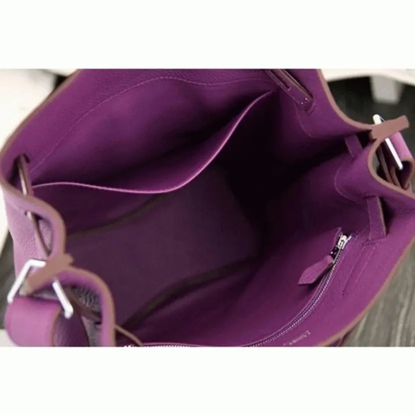 Boutique Quality || Purple Leather Knockoff Hermes So Kelly 22cm Stylish Purse