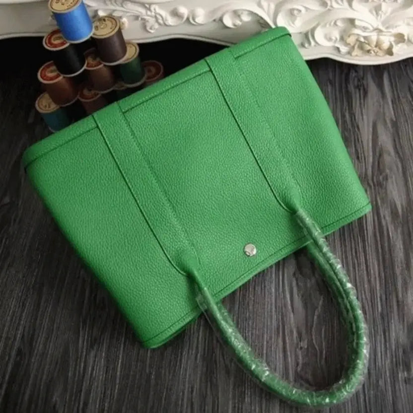 Boutique Quality || Bamboo Color Luxury Hermes Garden Party 30cm Modern Tote