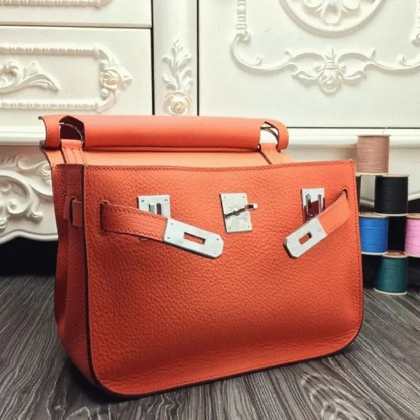 Boutique Quality || Orange Hermes Jypsiere 31cm Handbag