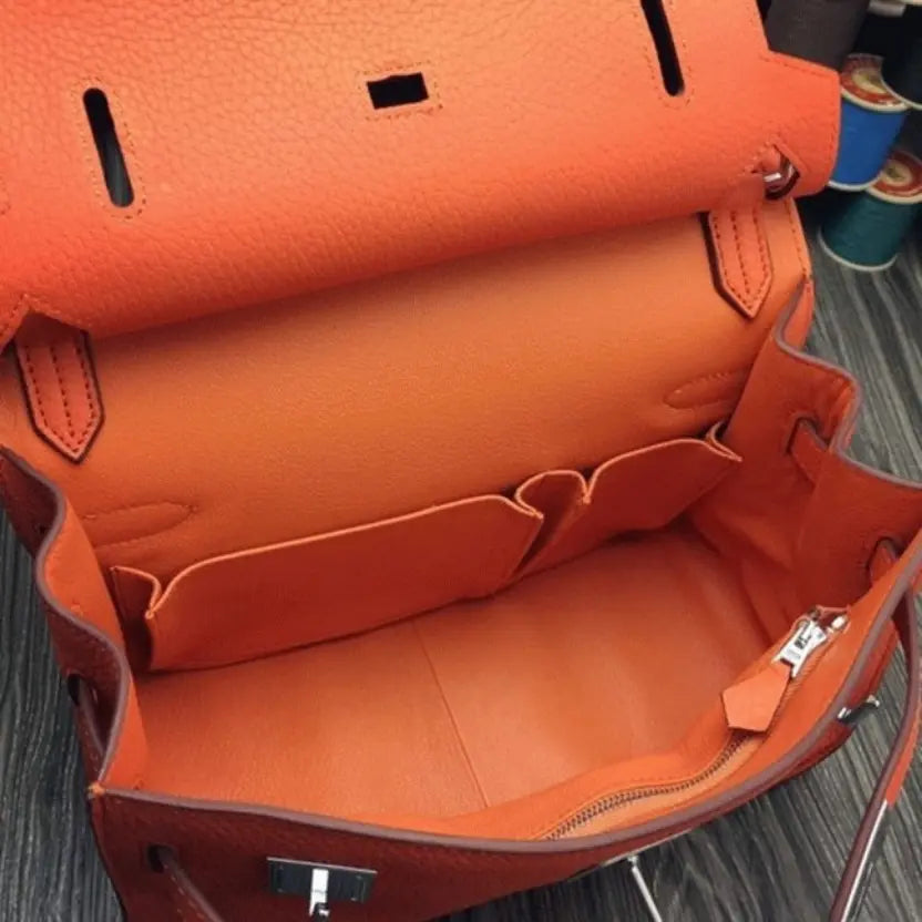 Boutique Quality || Orange Hermes Jypsiere 31cm Handbag