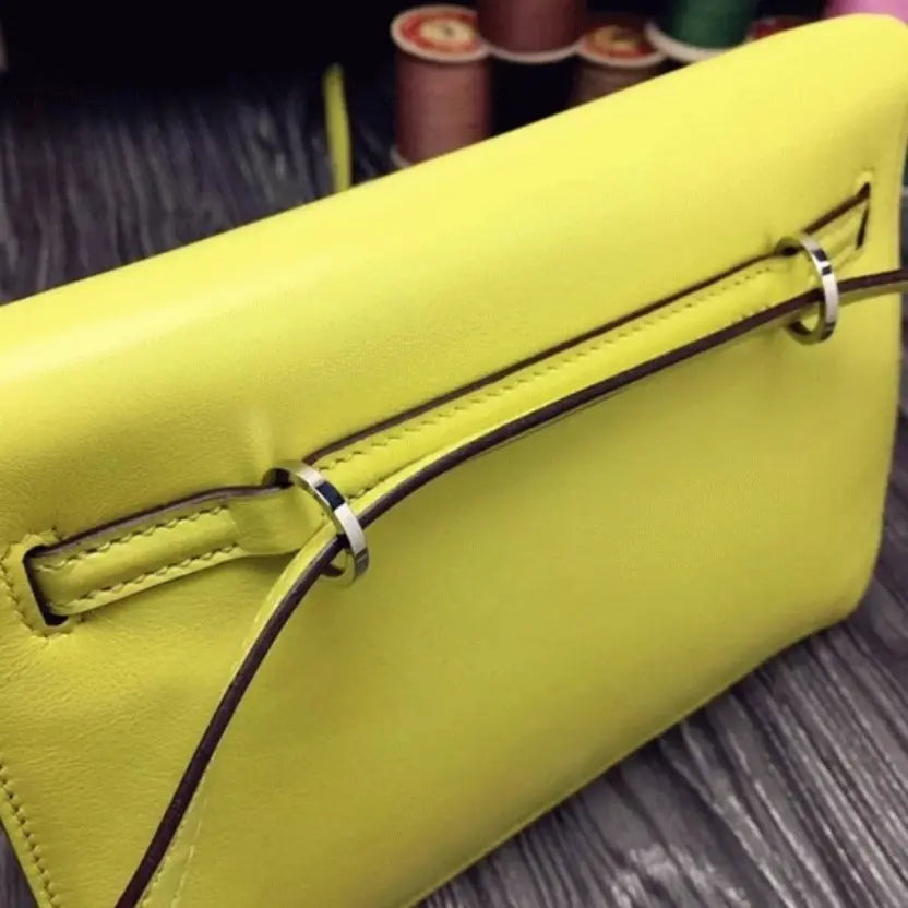 Boutique Quality || Yellow Swift Leather Hermes Kelly Danse Bright Handbag