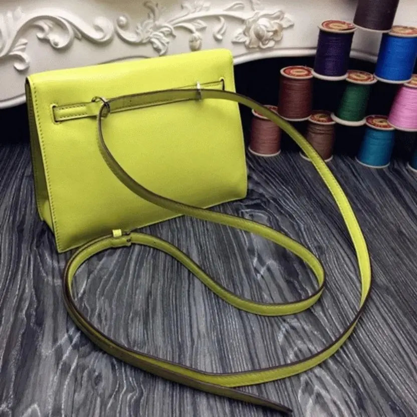 Boutique Quality || Yellow Swift Leather Hermes Kelly Danse Bright Handbag