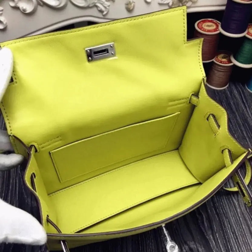 Boutique Quality || Yellow Swift Leather Hermes Kelly Danse Bright Handbag