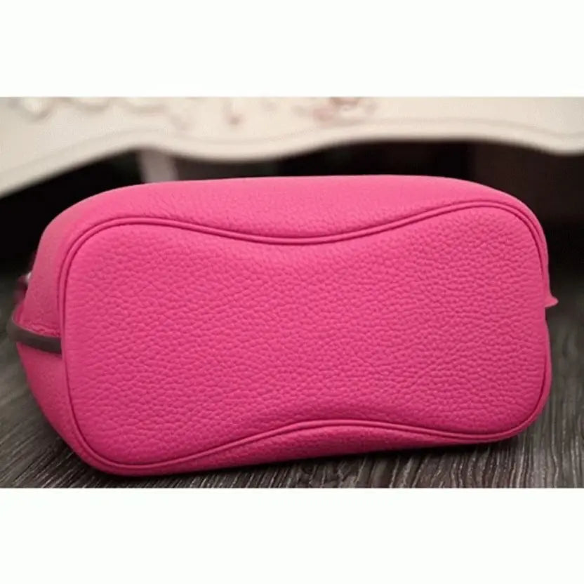 Boutique Quality || Rose Red Leather Hermes So Kelly 22cm Vivid Shoulder Bag