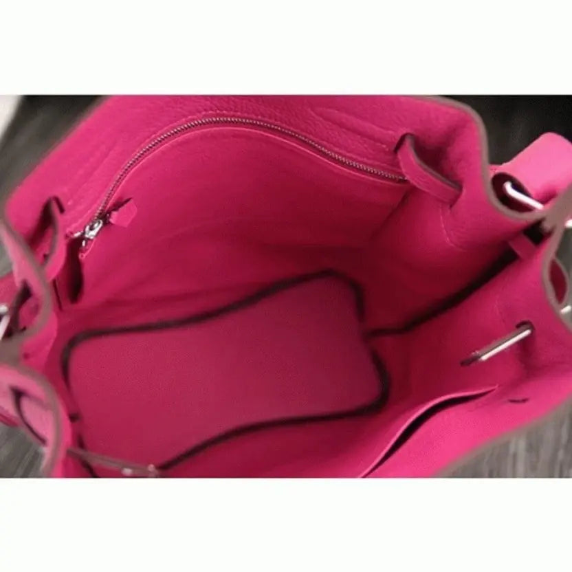 Boutique Quality || Rose Red Leather Hermes So Kelly 22cm Vivid Shoulder Bag