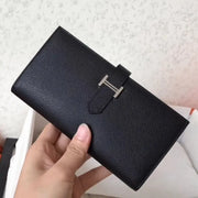 Boutique Quality || Black Epsom Designer Hermes Bearn Wallet