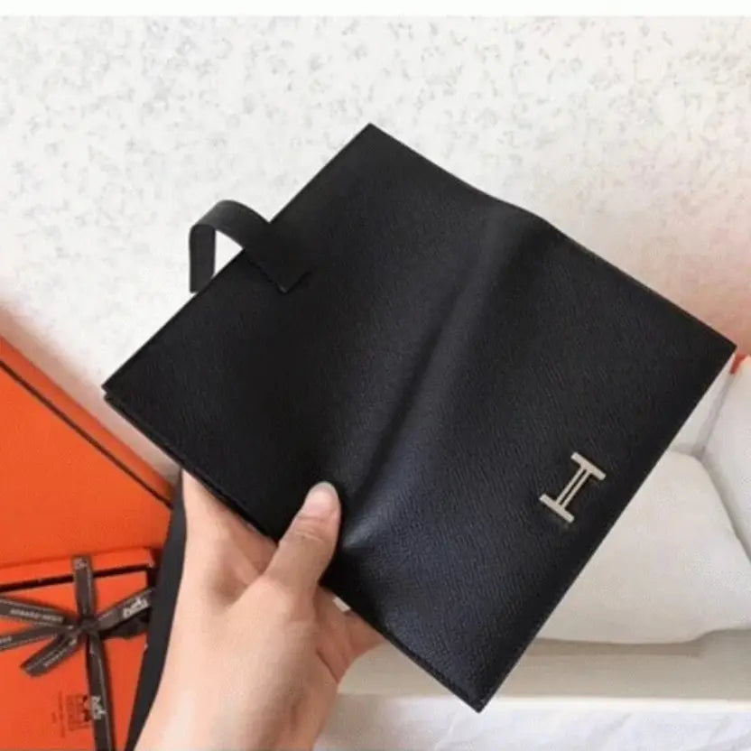 Boutique Quality || Black Epsom Designer Hermes Bearn Wallet